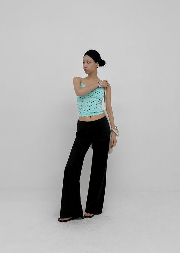 Riviera Dot Lace Sleeveless (Built-in Cap)