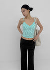 Riviera Dot Lace Sleeveless (Built-in Cap)