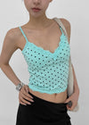 Riviera Dot Lace Sleeveless (Built-in Cap)