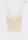 Riviera Dot Lace Sleeveless (Built-in Cap)