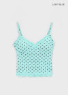 Riviera Dot Lace Sleeveless (Built-in Cap)