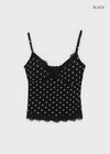 Riviera Dot Lace Sleeveless (Built-in Cap)