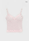 Riviera Dot Lace Sleeveless (Built-in Cap)