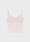 Riviera Dot Lace Sleeveless (Built-in Cap)