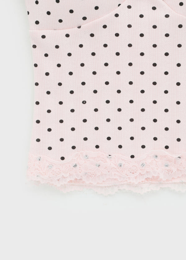 Riviera Dot Lace Sleeveless (Built-in Cap)
