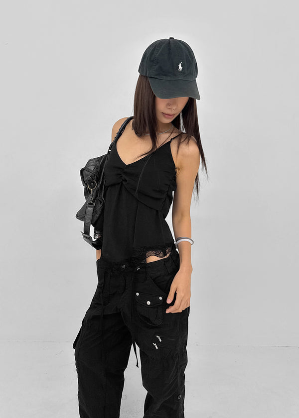 Shelver Lace Frill Sleeveless Blouse