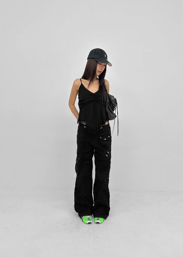 Chokin Multi-pocket Cargo Cotton Pants