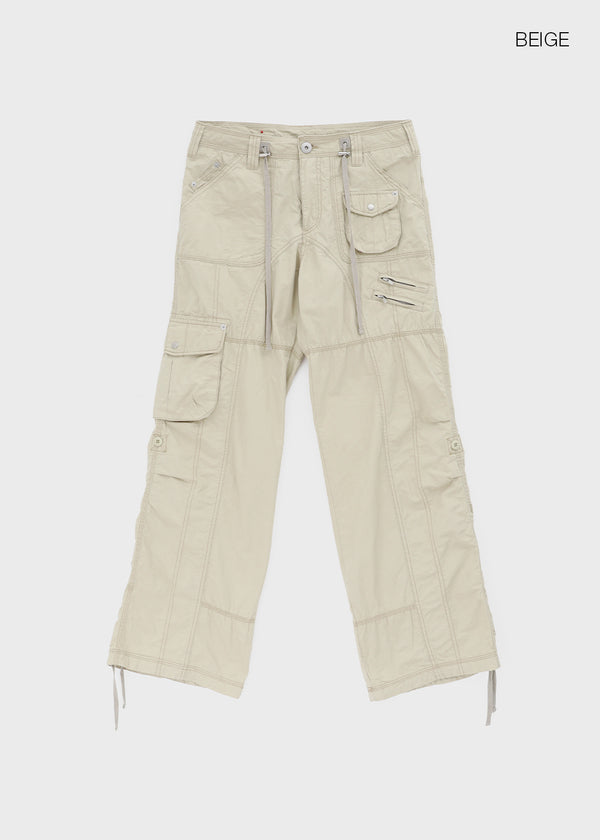 Chokin Multi-pocket Cargo Cotton Pants