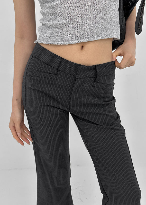 Quartz Striped Cropped Capri Pants