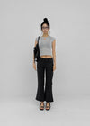 Quartz Striped Cropped Capri Pants