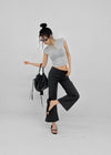 Quartz Striped Cropped Capri Pants