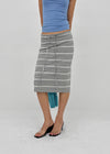 Zings Striped Midi Skirt