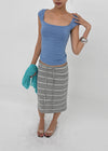 Zings Striped Midi Skirt