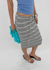 Zings Striped Midi Skirt