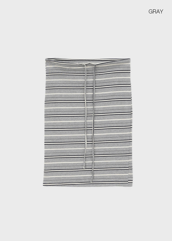 Zings Striped Midi Skirt