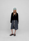 (UNISEX) Randu Check Bermuda Elastic Pants