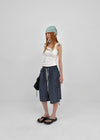 (UNISEX) Randu Check Bermuda Elastic Pants