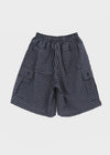 (UNISEX) Randu Check Bermuda Elastic Pants