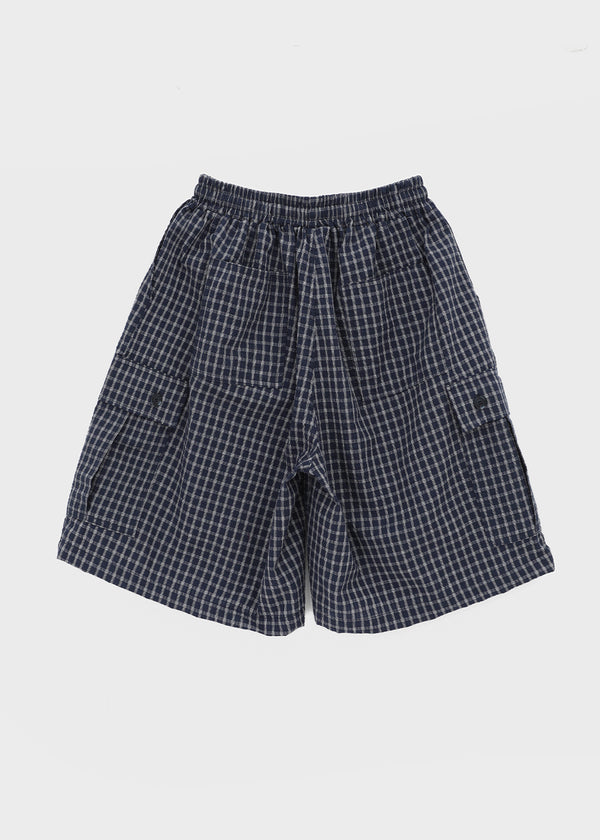 (UNISEX) Randu Check Bermuda Elastic Pants