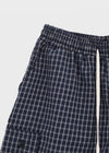 (UNISEX) Randu Check Bermuda Elastic Pants