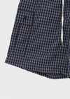 (UNISEX) Randu Check Bermuda Elastic Pants