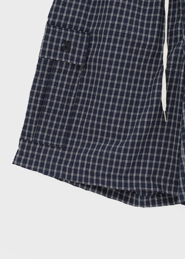 (UNISEX) Randu Check Bermuda Elastic Pants