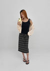 Zings Striped Midi Skirt