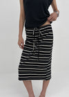 Zings Striped Midi Skirt