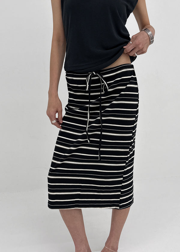 Zings Striped Midi Skirt