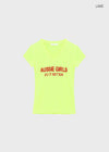 Hironing Lettering V-neck Short Sleeve T-shirt