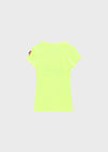 Hironing Lettering V-neck Short Sleeve T-shirt