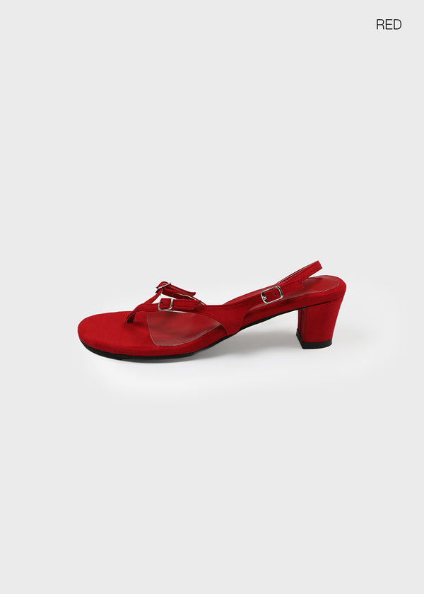 Tupini Buckle Flip-flop Heels