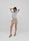 Shuaro Linen Wrap Short Sleeve Knit