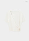 Shuaro Linen Wrap Short Sleeve Knit
