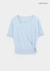 Shuaro Linen Wrap Short Sleeve Knit