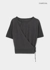 Shuaro Linen Wrap Short Sleeve Knit
