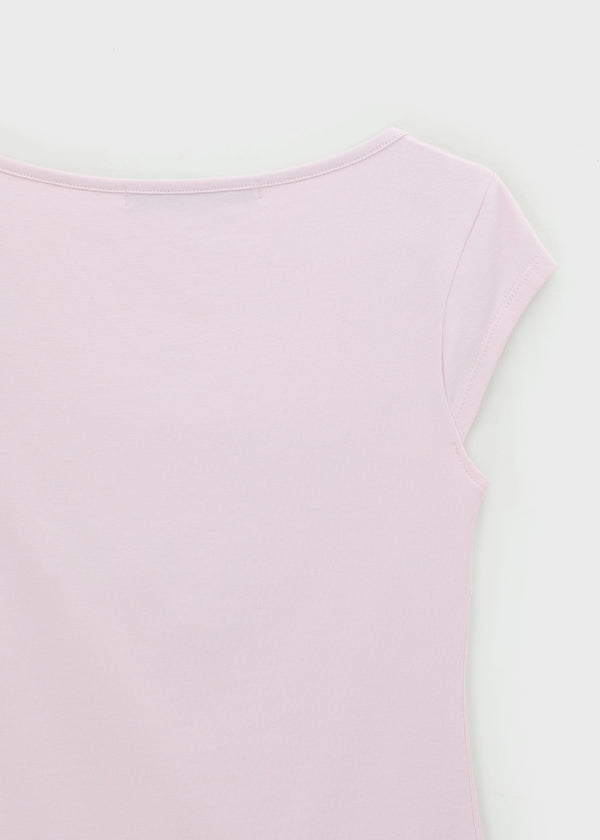 [MADE] Daychi Button Cap Sleeve Short Sleeve Top