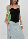 Babeam Ribbon Shirring Tube Top