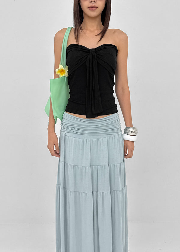 Babeam Ribbon Shirring Tube Top