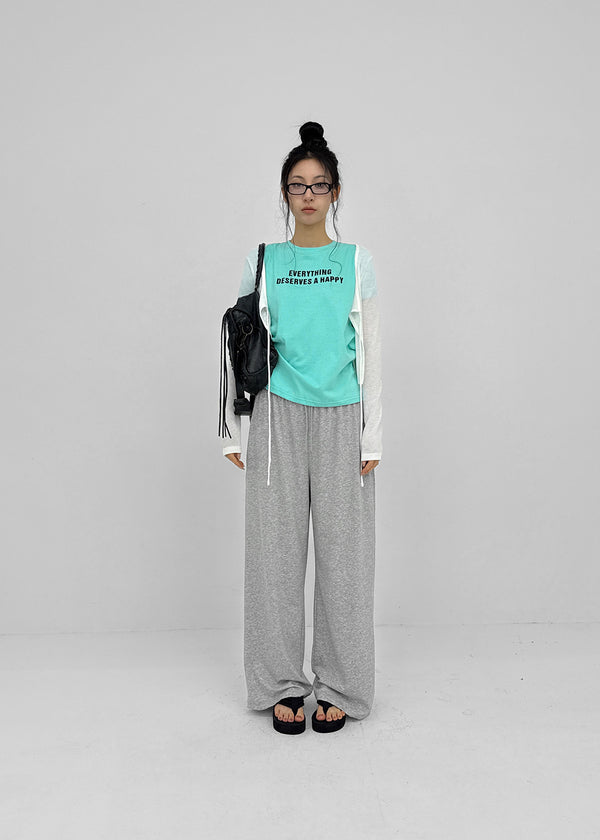 [MADE] Pompo Cooling Wide Elastic Waist Pants (Set Available)