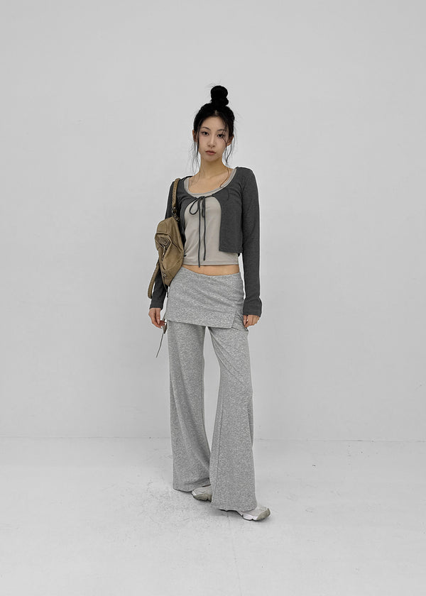 [MADE] Pompo Cooling Slit Skirt Pants (Set Available)