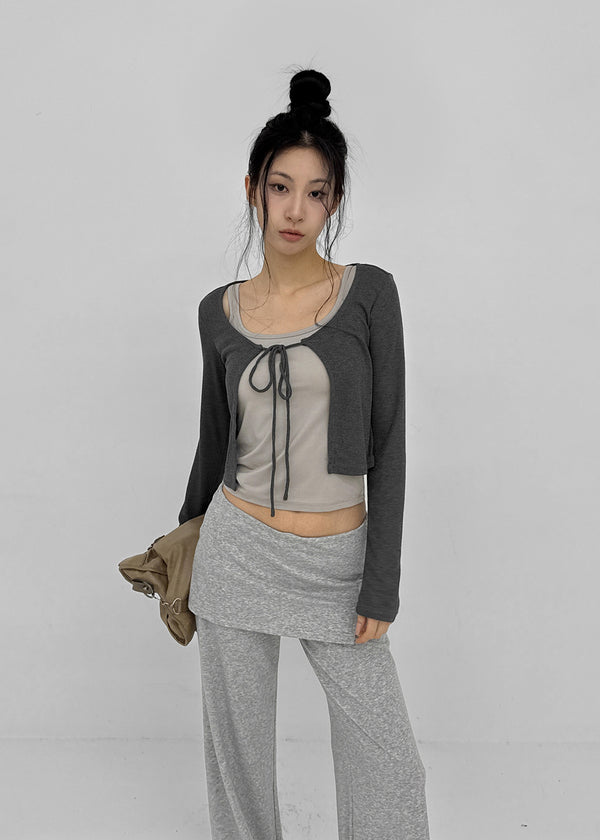 [MADE] Pompo Cooling Slit Skirt Pants (Set Available)