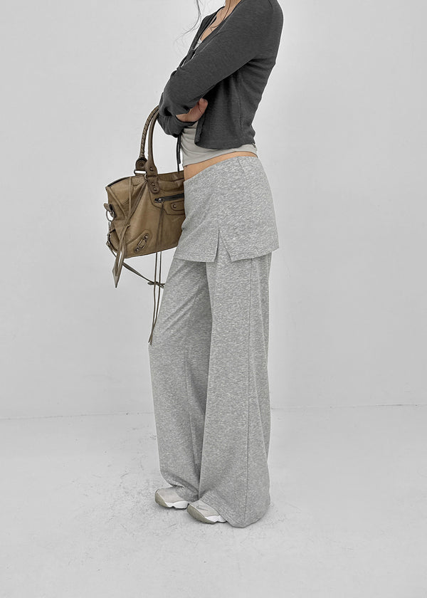 [MADE] Pompo Cooling Slit Skirt Pants (Set Available)