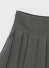 Div Slit Pleated Mini Skirt Pants