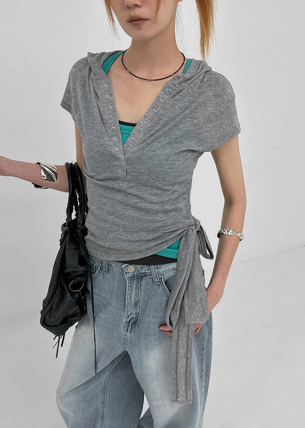 [MADE] Cubet Strap Hoodie Short Sleeve Tee