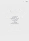 Miya Lettering U-neck Short Sleeve T-shirt