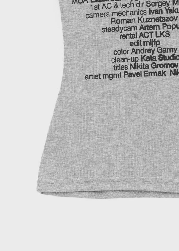 Miya Lettering U-neck Short Sleeve T-shirt