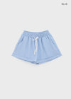Haling Stripe Roll-up Elastic Shorts