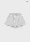 Haling Stripe Roll-up Elastic Shorts