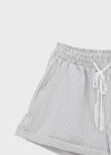 Haling Stripe Roll-up Elastic Shorts